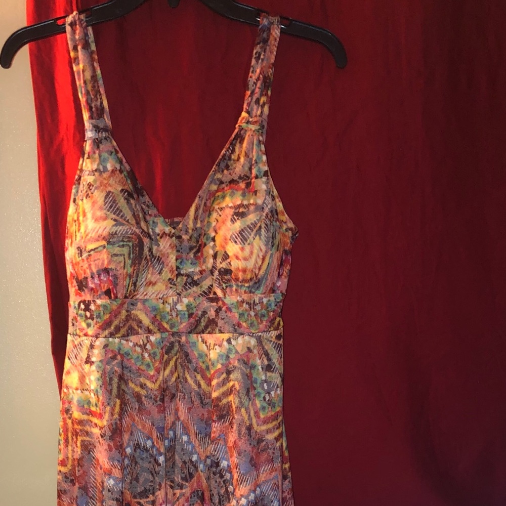 Long colorful dress, super comfy!